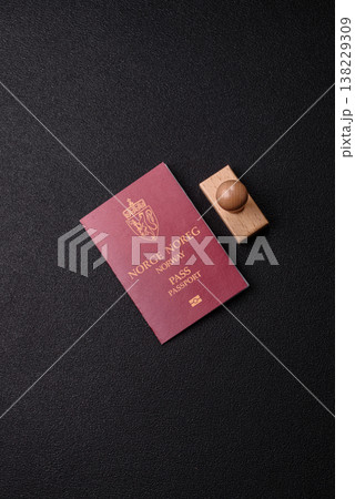 Norway passport, Norwegian visa for international travel and vacation. Norwegian passport 138229309
