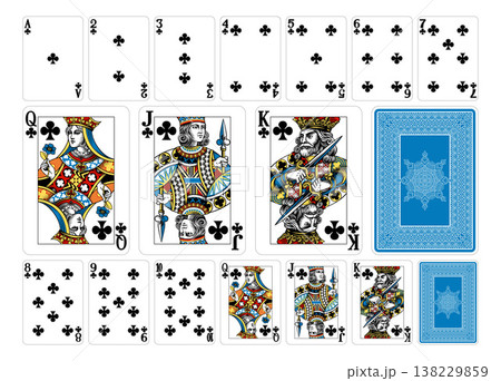 Playing Cards Deck Clubs Designs Playing Cards Deck Clubs Designs 138229859