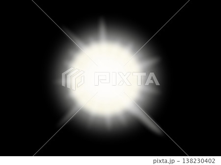 夏の日差し太陽エフェクトイラスト 138230402