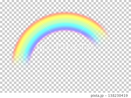 柔和色彩、不透明的彩虹效果插圖（有瑕疵）。 138230419
