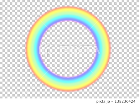 A soft-colored, opaque rainbow effect illustration (circle) A soft-colored, opaque rainbow effect illustration (circle) 138230424