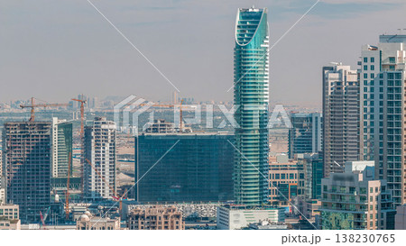 Amazing aerial view of Dubai downtown skyscrapers timelapse, Dubai, United Arab Emirates Amazing aerial view of Dubai downtown skyscrapers timelapse, Dubai, United Arab Emirates 138230765