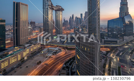 Aerial view of new and tall buildings Timelapse 138230796