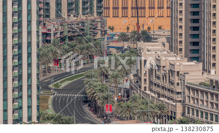 Intersection traffic timelapse on Mohammed Bin Rashid Boulevard 138230875