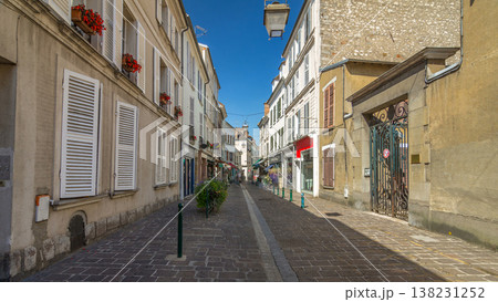 Walking on the street of Fontainebleau in France timelapse hyperlapse. Walking on the street of Fontainebleau in France timelapse hyperlapse. 138231252