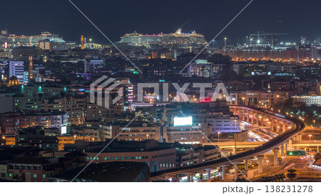The rhythm of the city of Dubai aerial timelapse The rhythm of the city of Dubai aerial timelapse 138231278
