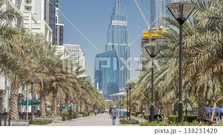 Timelapse view of business bay and downtown area of Dubai Timelapse view of business bay and downtown area of Dubai 138231420