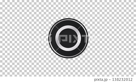 【透明背景】3D橡膠紋理獎牌 - 圓形標記（銀色）- 正確答案/通過圖標 138232012