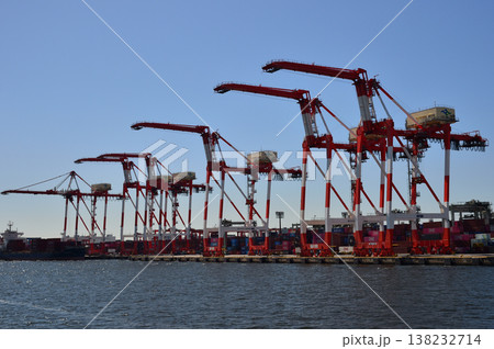 品川埠頭、ガントリークレーン、東京港クルーズにて東京みなと丸から 138232714