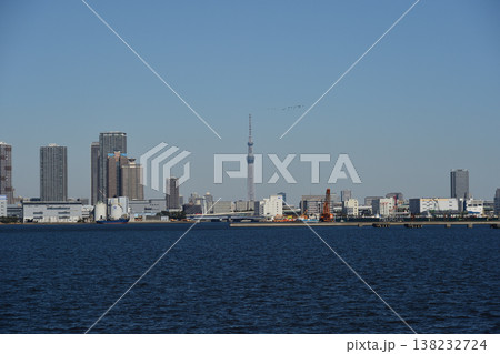 東京スカイツリー、東京港クルーズにて東京みなと丸から 東京スカイツリー、東京港クルーズにて東京みなと丸から 138232724