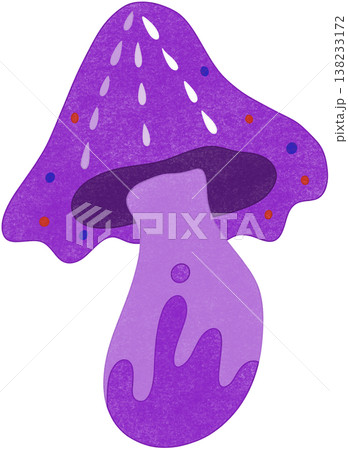 purple magic mushroom 138233172