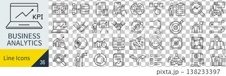Business analytics icon set Business analytics icon set 138233397