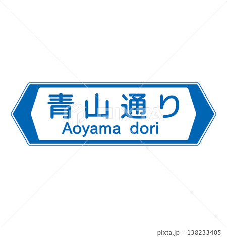 案内標識　道路の通称名 138233405