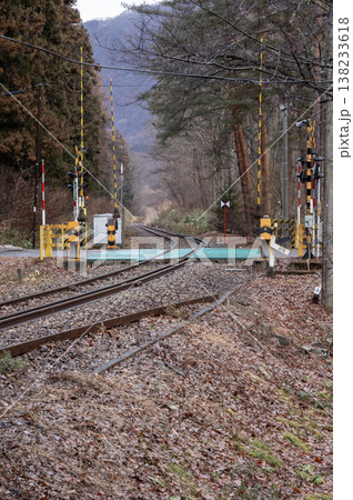 早春の会津鉄道・線路沿いの風景(福島県下郷町・3月) 早春の会津鉄道・線路沿いの風景(福島県下郷町・3月) 138233618