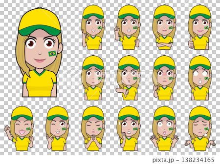 サポーター女性ブラジル代表 サポーター女性ブラジル代表 138234165