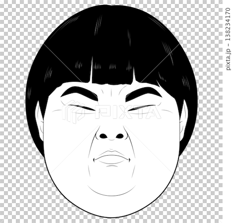 怒っている太った男性 怒っている太った男性 138234170