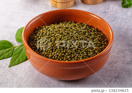 Raw dry green mash bean 138234625