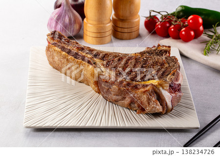 Grilled ribeye beef steak with bone Grilled ribeye beef steak with bone 138234726