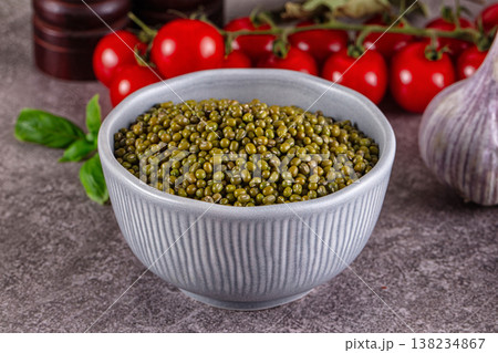Raw dry mash green beans Raw dry mash green beans 138234867