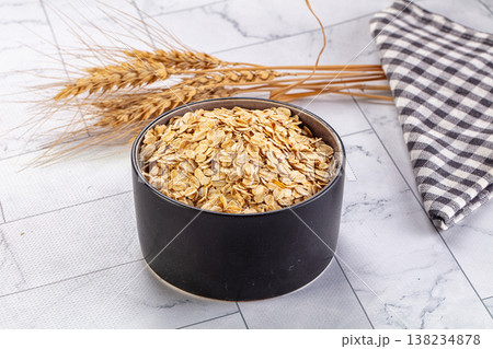 Dry oat flakes for porrige Dry oat flakes for porrige 138234878