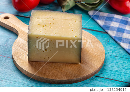 Gourmet hard parmesan cheese brick 138234915