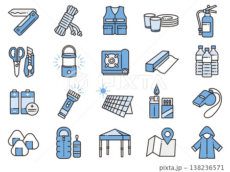 災害・防災アイコン10 Disaster Prevention icons 災害・防災アイコン10 Disaster Prevention icons 138236571