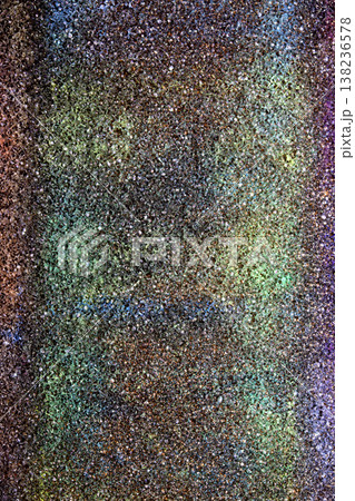 Abstract background of coloured vibrant chalk dust on black background chalky grit texture Abstract background of coloured vibrant chalk dust on black background chalky grit texture 138236578