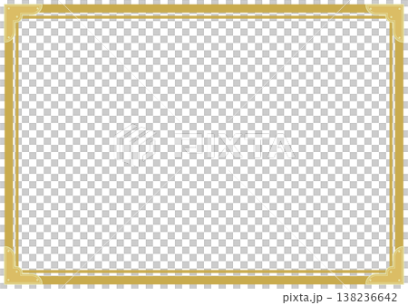 A certificate frame background with a luxurious gold decorative border and corner ornaments. A certificate frame background with a luxurious gold decorative border and corner ornaments. 138236642