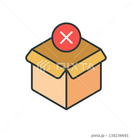Out of Stock icon vector design templates simple and modern concept, isolated on white background 138236691