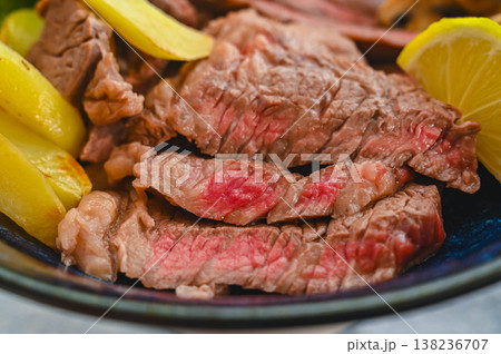 オージービーフのステーキ 138236707