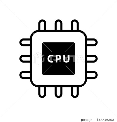 CPU Processor icon vector design templates simple and modern CPU Processor icon vector design templates simple and modern 138236808