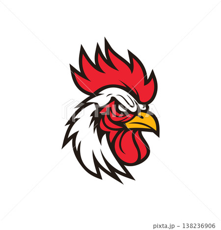 Chicken Head e sport logo vector illustration design templates simple and modern concept 138236906