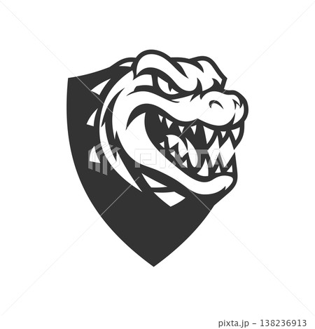 Crocodile e sport logo vector illustration design templates simple and modern concept 138236913