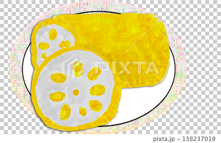 Illustration of karashi renkon (mustard lotus root) 138237019