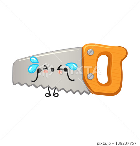 Crying hand saw character feeling sad emotion Crying hand saw character feeling sad emotion 138237757