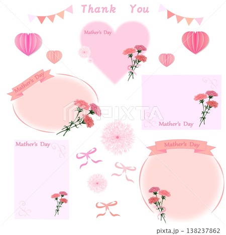 母の日フレーム(ピンク) 母の日フレーム(ピンク) 138237862