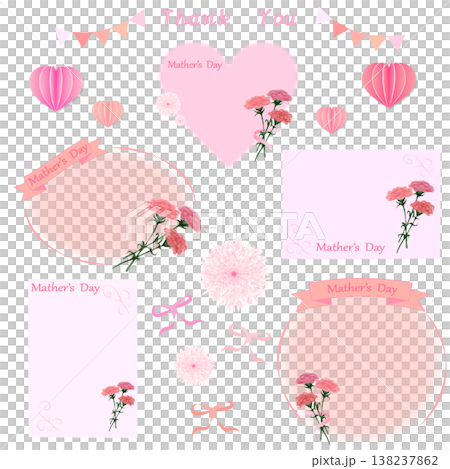 母の日フレーム(ピンク) 母の日フレーム(ピンク) 138237862