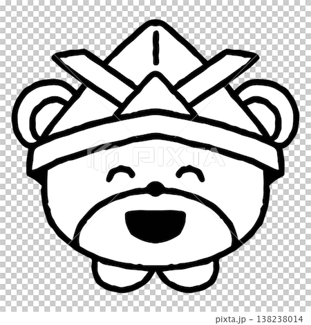 Cute bear kindergartener (monochrome) that can also be used as a newsletter Cute bear kindergartener (monochrome) that can also be used as a newsletter 138238014