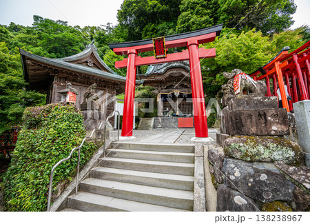 Red Tori gate in Yutoku Inari Shrine, famous shrine  dedicated to Inari in  Kashima, Saga, Kyushu 138238967