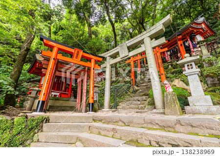 Red Tori gate in Yutoku Inari Shrine, famous shrine dedicated to Inari in Kashima, Saga, Kyushu Red Tori gate in Yutoku Inari Shrine, famous shrine dedicated to Inari in Kashima, Saga, Kyushu 138238969