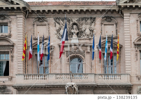 Facade of Marseille City Hall in Le Panier district. Marseille, France 138239135