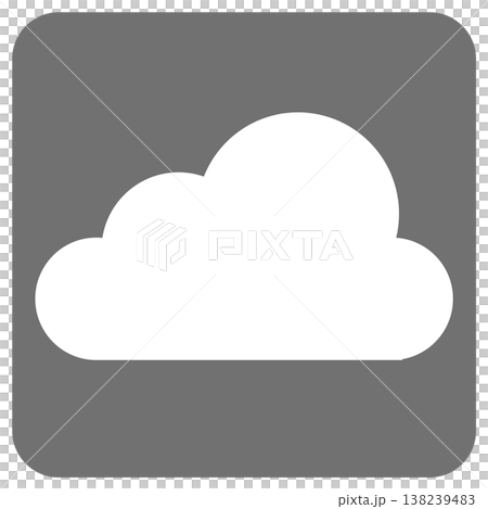 Weather icon: Cloudy (white outline) 138239483