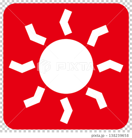 Weather symbol: Extreme heat (white outline) Weather symbol: Extreme heat (white outline) 138239658