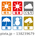 天気マーク セット 文字入り 138239679
