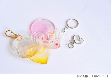 レジンでキーホルダー作り レジンでキーホルダー作り 138239891