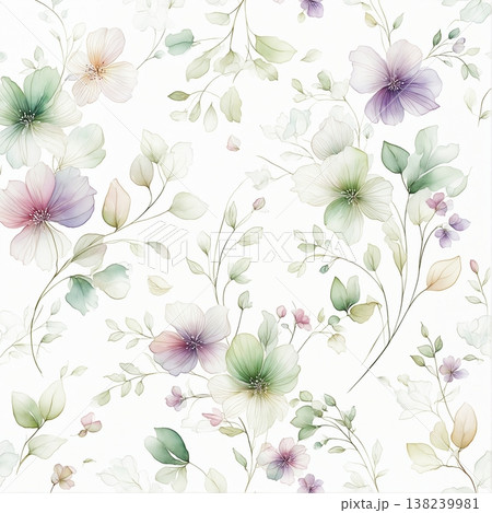Collection of delicate watercolor wildflower seamless patterns with soft pastel and earthy tones Collection of delicate watercolor wildflower seamless patterns with soft pastel and earthy tones 138239981