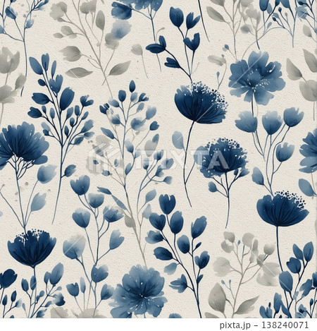 Collection of delicate watercolor wildflower seamless patterns with soft pastel and earthy tones Collection of delicate watercolor wildflower seamless patterns with soft pastel and earthy tones 138240071