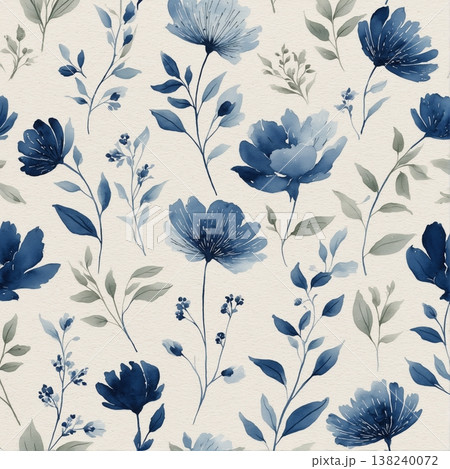 Collection of delicate watercolor wildflower seamless patterns with soft pastel and earthy tones Collection of delicate watercolor wildflower seamless patterns with soft pastel and earthy tones 138240072
