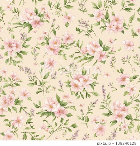 Collection of delicate watercolor wildflower seamless patterns with soft pastel and earthy tones Collection of delicate watercolor wildflower seamless patterns with soft pastel and earthy tones 138240129