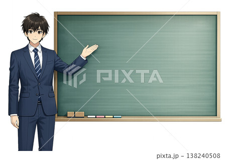 説明する男性新入社員 138240508